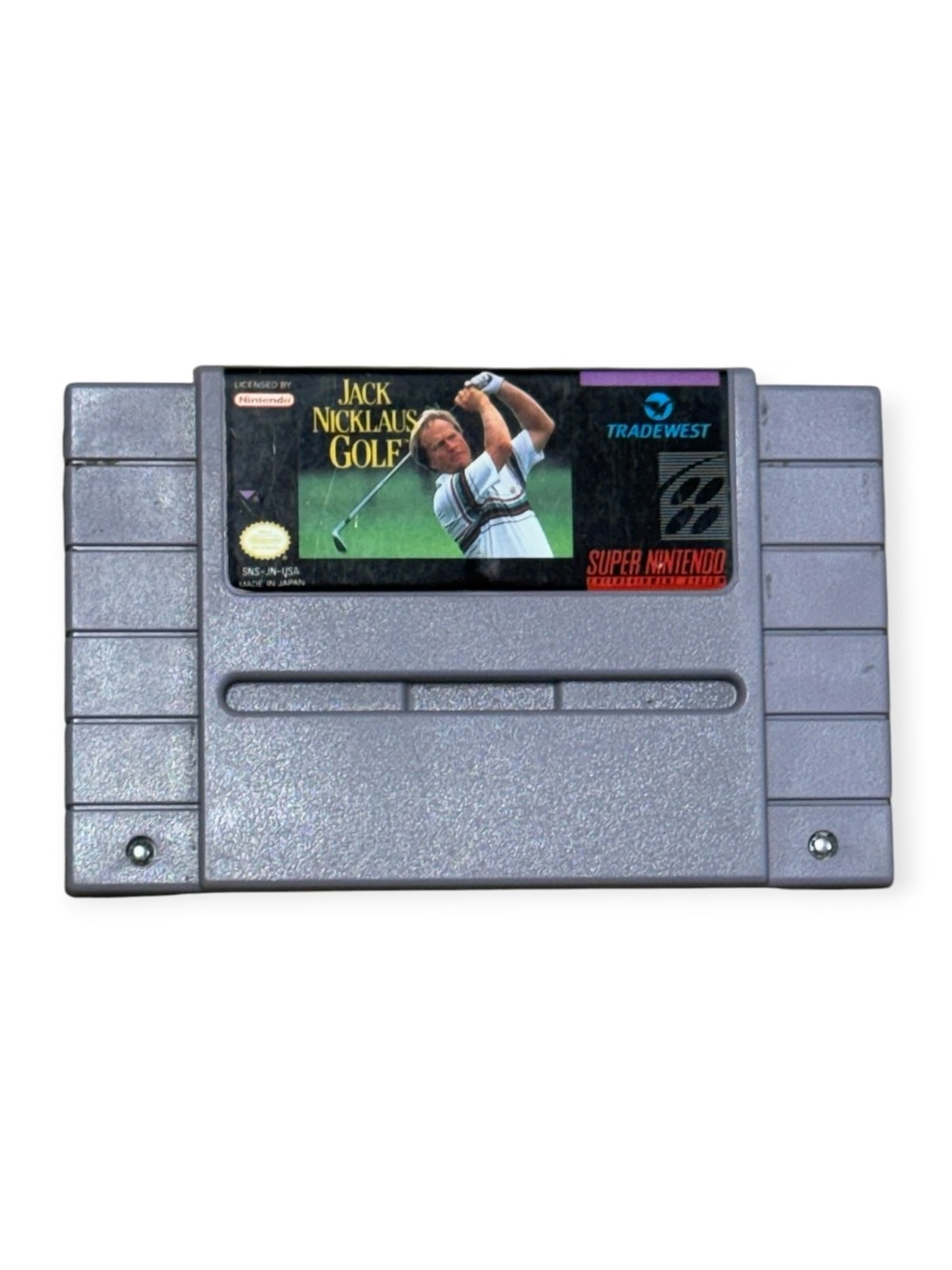 Nintendo Jack Nicklaus Golf Cartridge - Gray‎ Shell with Black Label Accent